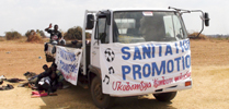 truck with banner